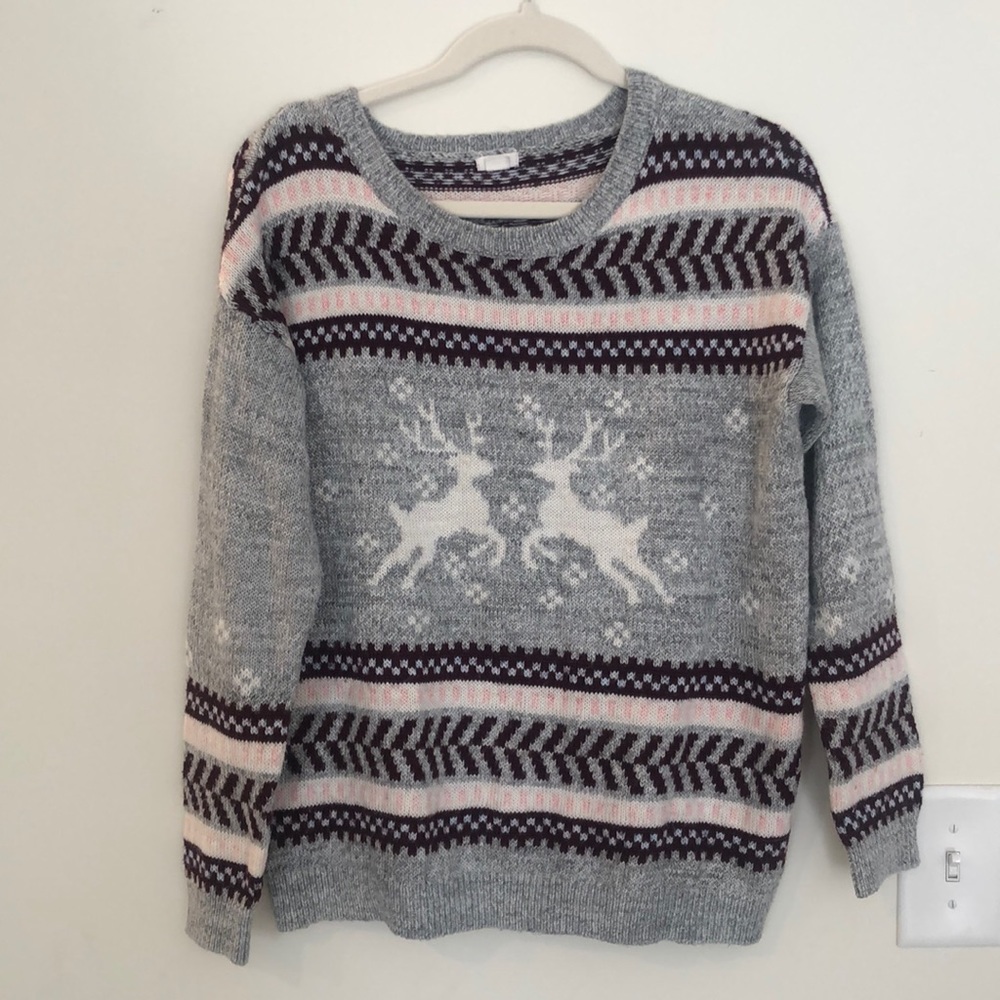 Grey holiday sweater